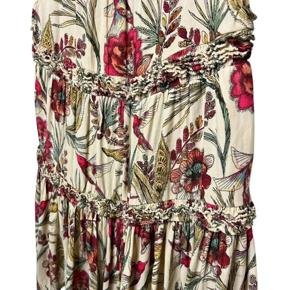 Free People Dress Haze Hummingbird Floral Print Tiered Tunic Top Sz. M - Picture 9 of 12